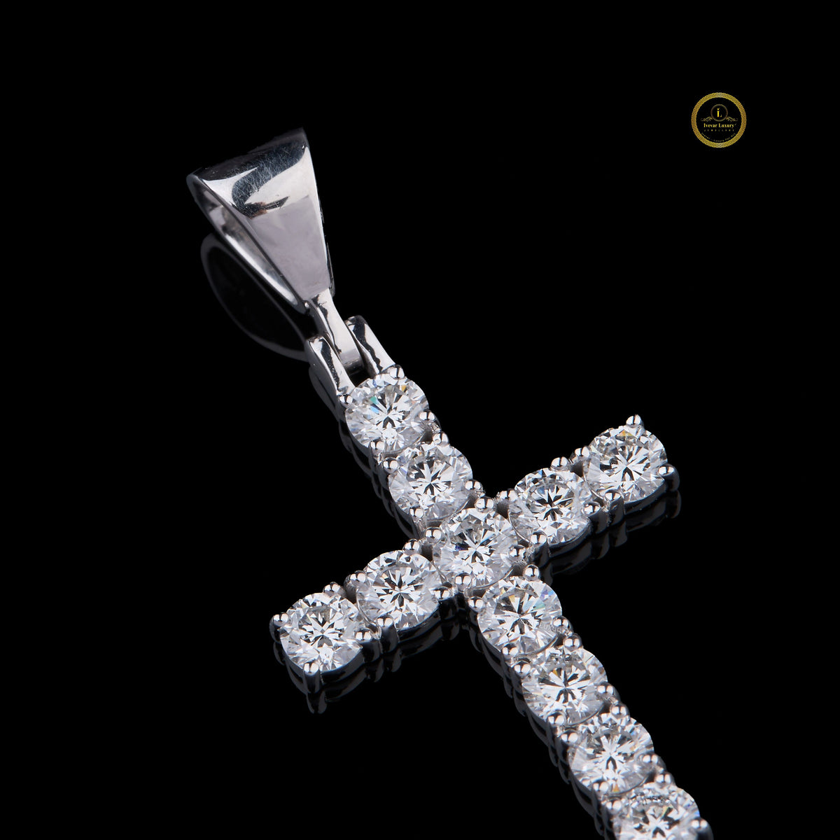 Custom Iced-Out Cross Pendant Hip Hop Jewelry - view 4