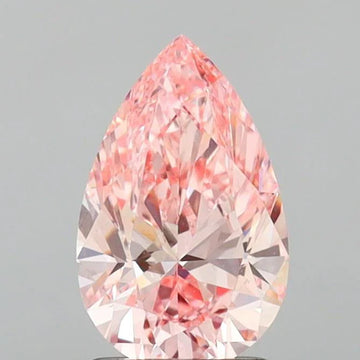 Luxury 1.51 CT Pear Shape Fancy Intense Pink Color VS1 Clarity Moissanite Diamond For Warm Shadows