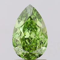 Luxury 1.57 CT Pear Shape Fancy Vivid Green Color VS1 Clarity Moissanite Diamond For Wedding Ring