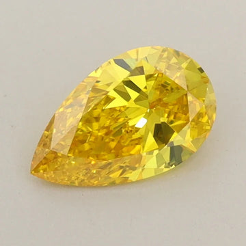 Minimalist 0.71 CT Pear Shape Fancy Vivid Yellow Color VS2 Clarity Moissanite Diamond For Clear Eyes