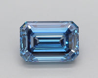 High Quality Of 0.93 CT Emerald Shape Fancy Vivid Blue Color VS2 Clarity Lab Grown Diamond For Bare Light