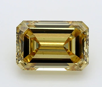 Shiny Of 1.64 CT Emerald Shape Fancy Intense Yellow Color VS2 Clarity Moissanite Diamond For Her Way