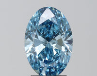 Unique Of 4.07 CT Oval Shape Fancy Vivid Blue Color VS2 Clarity Lab Grown Diamond For First Light