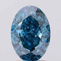 Latest Of 2.44 CT Oval Shape Fancy Vivid Blue Color VS2 Clarity Moissanite Diamond For Full Grace