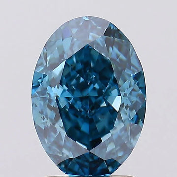 Latest Of 2.44 CT Oval Shape Fancy Vivid Blue Color VS2 Clarity Moissanite Diamond For Full Grace