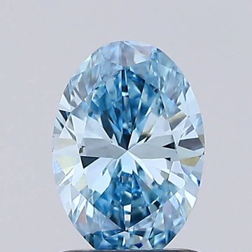 Classic Of 0.79 CT Oval Shape Fancy Vivid Blue Color VS1 Clarity Moissanite Diamond For Engagement Ceremony