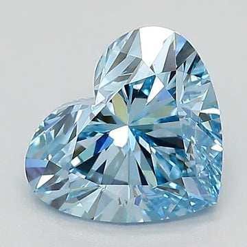 Trendy Of 1.87 CT Heart Shape Fancy Vivid Blue Color VS2 Clarity Moissanite Diamond For Blue Silence
