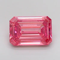 Unique Of 2.91 CT Emerald Shape Fancy Vivid Pink Color VS2 Clarity Lab Grown Diamond For Her Trace