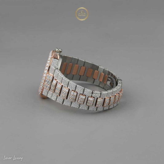 Luxury Full Iced Out Natural Diamond Watch Custom Design by Ivevar