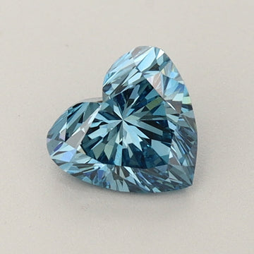 Beautiful Of 0.77 CT Heart Shape Fancy Vivid Blue Color VS1 Clarity Lab Grown Diamond For Her