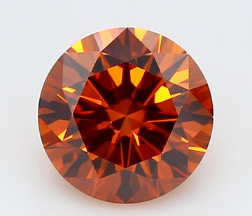 Ultimate 1.09 CT Round Shape Fancy Vivid Orange VVS2 Clarity Moissanite Diamond For Birthday Ring