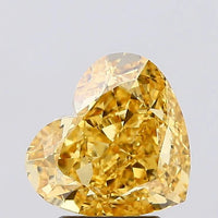 Trendy Of 3.00 CT Heart Shape Fancy Vivid Yellow Color VS2 Clarity Moissanite Diamond For Soft Truth