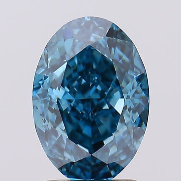 Latest Of 2.44 CT Oval Shape Fancy Vivid Blue Color VS2 Clarity Lab Grown Diamond For Full Grace