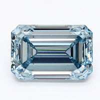 Ultimate Of 1.62 CT Emerald Shape Fancy Intense Blue Color VS2 Clarity Lab Grown Diamond For Dear Time