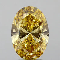 Latest Of 3.10 CT Oval Shape Fancy Intense Yellow Color VS2 Clarity Moissanite Diamond For Her Trace