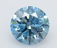 Timeless 0.41 CT Round Shape Fancy Vivid Blue Color VVS1 Clarity Lab Grown Diamond For One Tomorrow