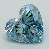 Ultimate 2.33 CT Heart Shape Fancy Vivid Blue Color VVS2 Clarity Moissanite Diamond For Propose Ring