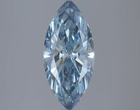 Ultimate Of 2.40 CT Marquise Shape Fancy Vivid Blue Color VS2 Clarity Lab Grown Diamond For Her Voice