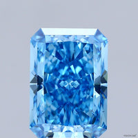 Ultimate Of 4.08 CT Emerald Shape Fancy Vivid Blue Color VS2 Clarity Lab Grown Diamond For Slow Glow