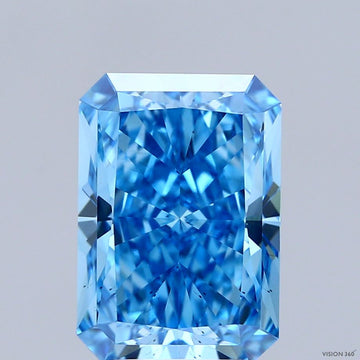 Ultimate Of 4.08 CT Emerald Shape Fancy Vivid Blue Color VS2 Clarity Lab Grown Diamond For Slow Glow