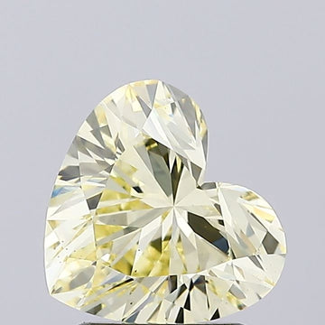 Latest Of 1.82 CT Heart Shape Fancy Yellow Color VS2 Clarity Lab Grown Diamond For Only Always
