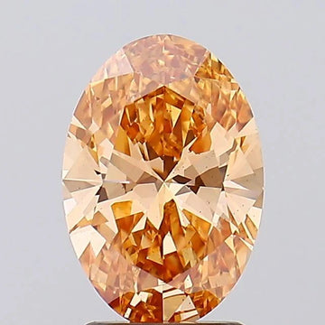Fine Of 2.12 CT Oval Shape Fancy Vivid Orange Color VS2 Clarity Moissanite Diamond For One Touch