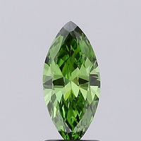 Ultimate Of 0.76 CT Marquise Shape Fancy Vivid Green Color VS1 Clarity Lab Grown Diamond For Birthday Ring