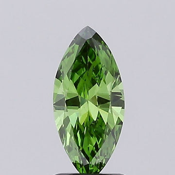 Ultimate Of 0.76 CT Marquise Shape Fancy Vivid Green Color VS1 Clarity Lab Grown Diamond For Birthday Ring