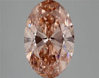 Ultimate 4.02 CT Oval Shape Fancy Intense Brownish Pink Color VS1 Clarity Lab grown Diamond For Propose Ring