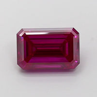 Shiny Of 2.21 CT Emerald Shape Fancy Deep Pink Color VS2 Clarity Moissanite Diamond For Held Moments