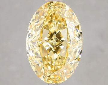 Timeless 4.85 CT Oval Shape Fancy Vivid Yellow Color VS1 Clarity Moissanite Diamond For Wedding Ring