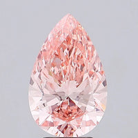 Classic Pear Cut 3.59ct Fancy Vivid Pink VS2 Moissanite Diamond IGI Certified for Cocktail Ring