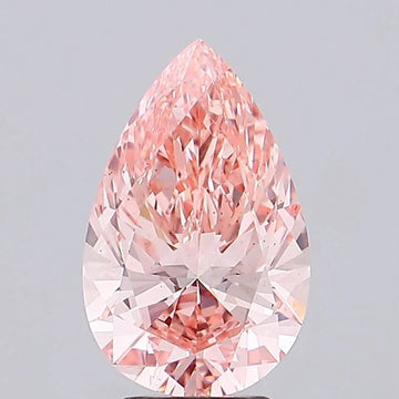 Classic Pear Cut 3.59ct Fancy Vivid Pink VS2 Moissanite Diamond IGI Certified for Cocktail Ring