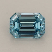 Shiny Of 0.97 CT Emerald Shape Fancy Vivid Blue Color VS2 Clarity Lab Grown Diamond For Her Touch