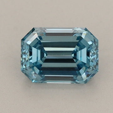 Shiny Of 0.97 CT Emerald Shape Fancy Vivid Blue Color VS2 Clarity Lab Grown Diamond For Her Touch