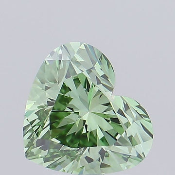 Designer Of 3.01 CT Heart Shape Fancy Vivid Green Color VS2 Clarity Lab Grown Diamond For True Bloom