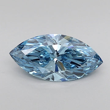 Ultimate Of 1.43 CT Marquise Shape Fancy Vivid Blue Color VS2 Clarity Lab Grown Diamond For Her Gold
