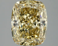Great 3.01 CT Cushion Shape Fancy Intense Yellow Color VVS2 Clarity Moissanite Diamond For Gift Ring