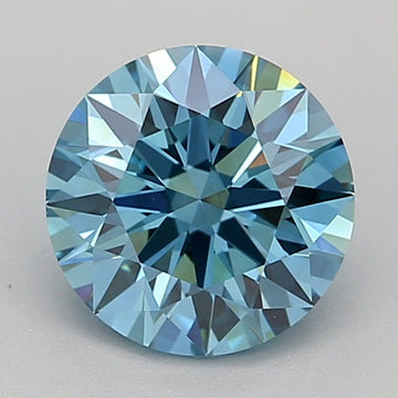 Designer 1.00 CT Round Shape Fancy Vivid Blue Color VVS2 Clarity Moissanite Diamond For Propose Ring