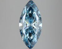 Designer Of 2.55 CT Marquise Shape Fancy Vivid Blue Color VS2 Clarity Lab Grown Diamond For Soft Glow