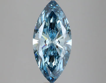 Designer Of 2.55 CT Marquise Shape Fancy Vivid Blue Color VS2 Clarity Lab Grown Diamond For Soft Glow
