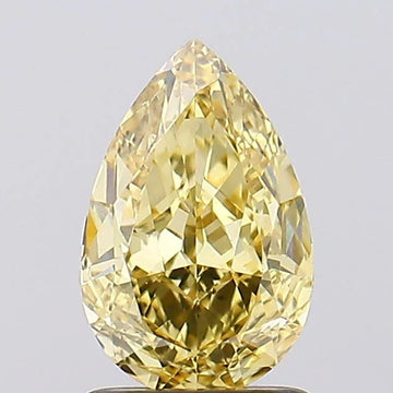 Prefect 1.50 CT Pear Shape Fancy Vivid Yellow Color VS1 Clarity Moissanite Diamond For Gift Ring