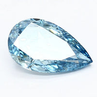 Premium 1.52 CT Pear Shape Fancy Vivid Blue Color VS1 Clarity Moissanite Diamond For Gold Silence