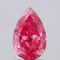 Premium 1.52 CT Pear Shape Fancy Vivid Pink Color VS1 Clarity Moissanite Diamond For Wedding Ring