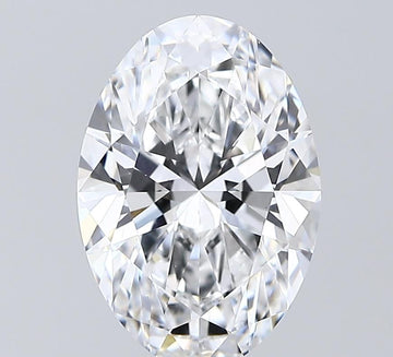 Bright 3.07 CT Oval Shape D Color VS1 Clarity Lab Grown Diamond For Birthday Surprise Ring