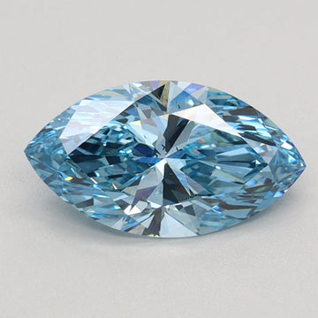 Designer Of 1.01 CT Marquise Shape Fancy Vivid Blue Color VS2 Clarity Lab Grown Diamond For Low Fire
