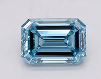 Trendy Of 0.99 CT Emerald Shape Fancy Vivid Blue Color VS2 Clarity Lab Grown Diamond For Endless Ease