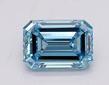 Trendy Of 0.99 CT Emerald Shape Fancy Vivid Blue Color VS2 Clarity Lab Grown Diamond For Endless Ease