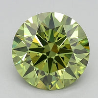 Fantastic 1.02 CT Round Shape Fancy Vivid Green Color VVS2 Clarity Moissanite Diamond For Someone Ring