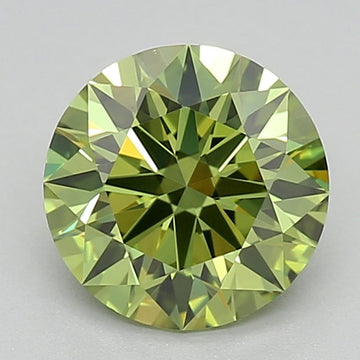 Fantastic 1.02 CT Round Shape Fancy Vivid Green Color VVS2 Clarity Moissanite Diamond For Someone Ring